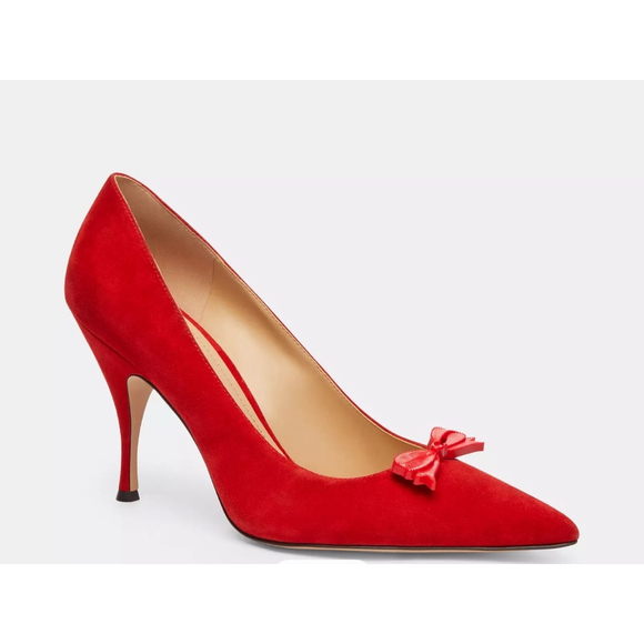 COACH Giovanna Bow 🎀‎ Pump Red Heels Pumps 7.5 US - Picture 1 of 5